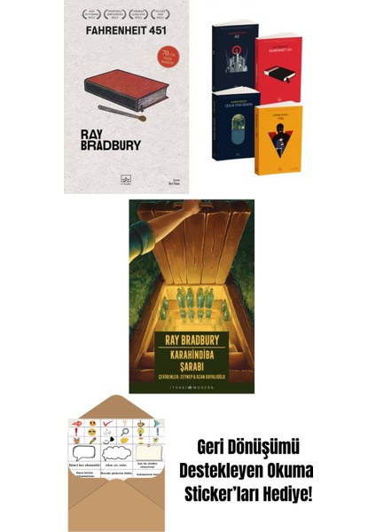 Fahrenheit 451 (70. Yıl Özel Baskısı) + Kara Dörtleme Set + Karahindiba Şarabı