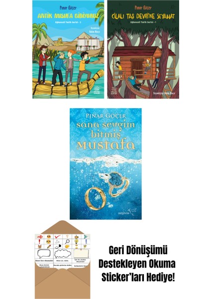 Antik Mısır’a Gidiyoruz – Eğlenceli Tarih Serisi 2 + Cilalı Taş Devri’ne Seyahat – Eğlenceli Tarih Serisi 1 + Sana Sevgim Bitmiş Mustafa
