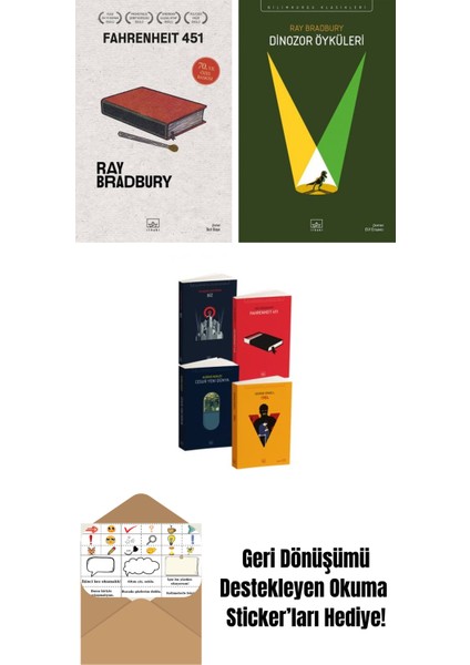 Fahrenheit 451 (70. Yıl Özel Baskısı) + Dinozor Öyküleri + Kara Dörtleme Set