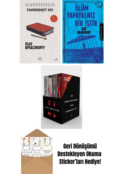Fahrenheit 451 (70. Yıl Özel Baskısı) + Ölüm Yapayalnız Bir Iştir + Kara Dörtleme Kutu Set (4 Kitap)