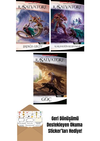 Şafağa Geçit – Drizzt Efsanesi 10. Kitap + Karanlığın Kuşatması – Drizzt Efsanesi 9. Kitap + Göç – Drizzt Efsanesi 3. Kitap