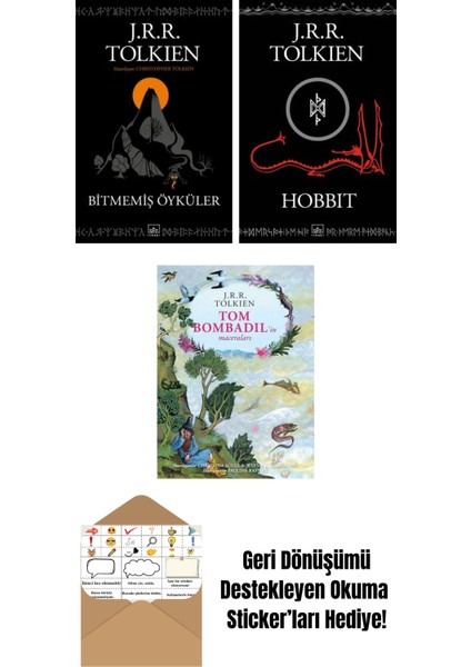 Bitmemiş Öyküler + Hobbit (Siyah Kapak) + Tom Bombadil’in Maceraları (Özel Ciltli Baskı)