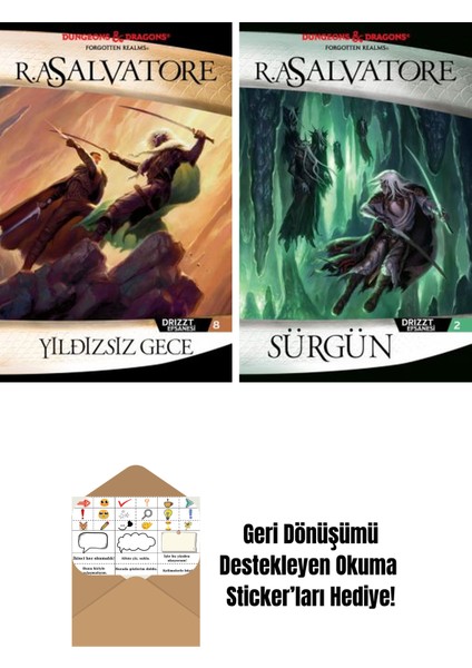 Yıldızsız Gece – Drizzt Efsanesi 8. Kitap + Sürgün – Drizzt Efsanesi 2. Kitap