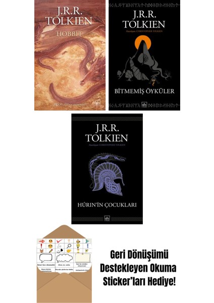 Hobbit (Resimli – Ciltli) + Bitmemiş Öyküler + Hurin’in Çocukları