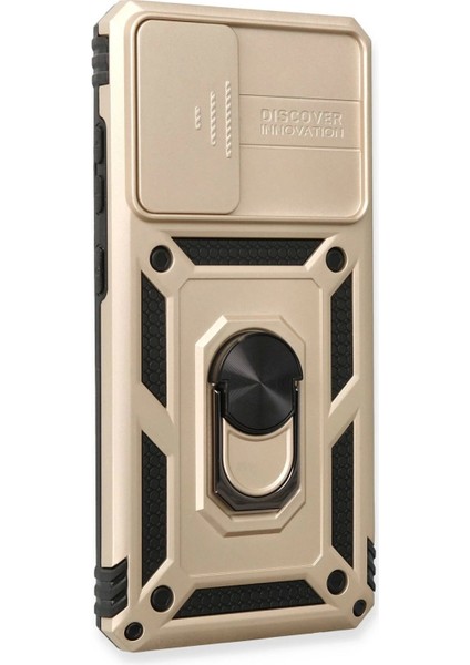 Newface Samsung Galaxy A53 5g Kılıf Pars Lens Yüzüklü Silikon - Gold modelleri