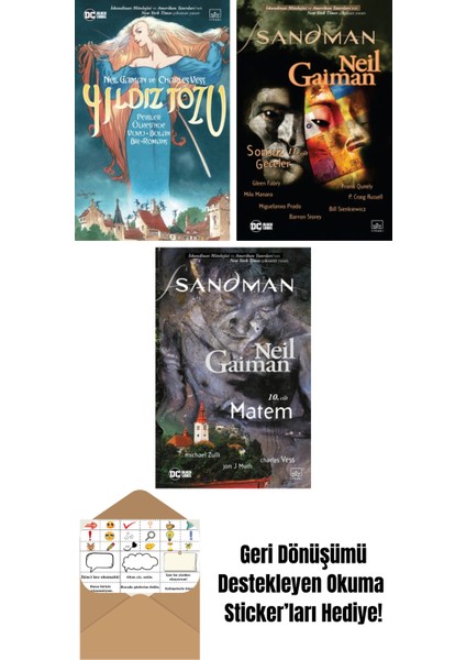 Yıldız Tozu (Resimli Edisyon) + Sandman 11 – Sonsuz Geceler + Sandman 10 – Matem