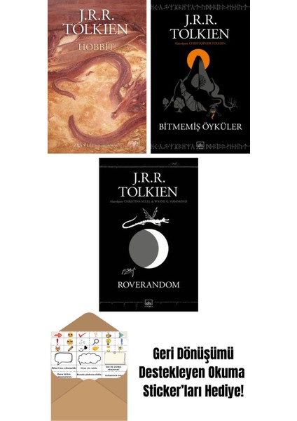 Hobbit (Resimli – Ciltli) + Bitmemiş Öyküler + Roverandom (Siyah Kapak)