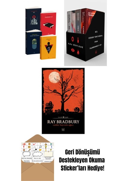 Kara Dörtleme Set + Kara Dörtleme Kutu Set (4 Kitap) + Cadılar Bayramı Ağacı