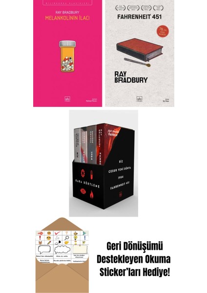 Melankolinin Ilacı + Fahrenheit 451 (70. Yıl Özel Baskısı) + Kara Dörtleme Kutu Set (4 Kitap)