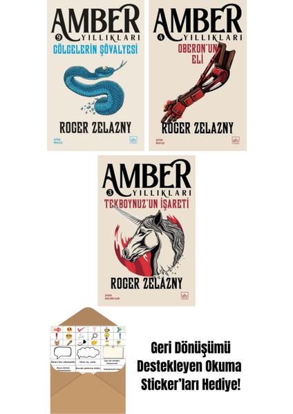 Gölgelerin Şövalyesi – Amber Yıllıkları 9 + Oberon’un Eli – Amber Yıllıkları 4 + Tekboynuzun Işareti – Amber Yıllıkları 3