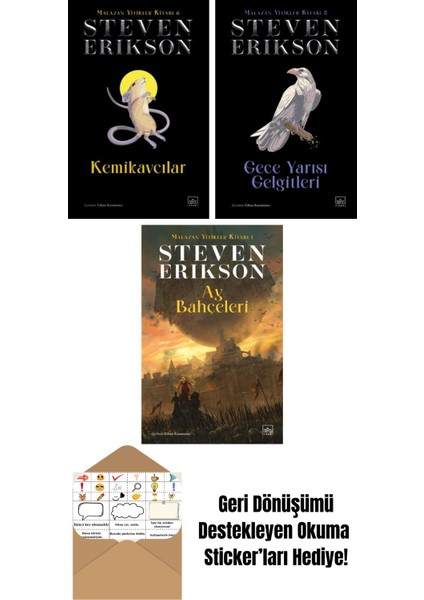 Kemikavcılar / Malazan Yitikler Kitabı 6 (Ciltli) + Gece Yarısı Gelgitleri / Malazan Yitikler Kitabı 5 (Ciltli) + Ay Bahçeleri – Malazan Yitikler Kitabı 1