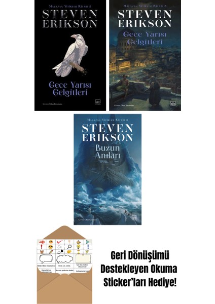 Gece Yarısı Gelgitleri / Malazan Yitikler Kitabı 5 (Ciltli) + Gece Yarısı Gelgitleri / Malazan Yitikler Kitabı 5 + Buzun Anıları – Malazan Yitikler Kitabı 3