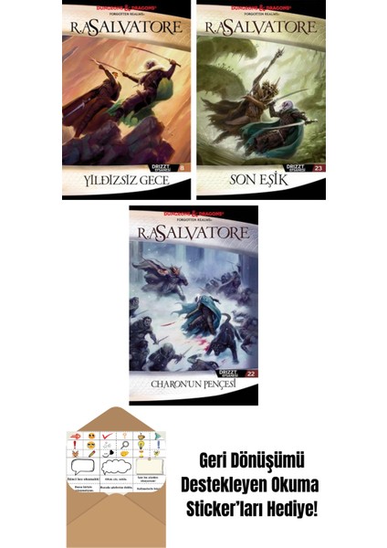 Yıldızsız Gece – Drizzt Efsanesi 8. Kitap + Son Eşik – Drizzt Efsanesi 23. Kitap + Charon’un Pençesi – Drizzt Efsanesi 22. Kitap