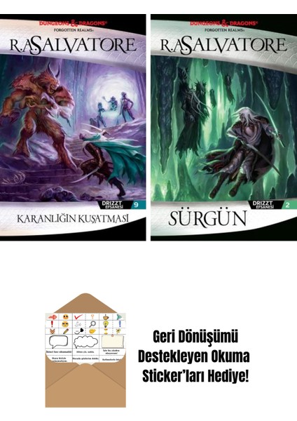 Karanlığın Kuşatması – Drizzt Efsanesi 9. Kitap + Sürgün – Drizzt Efsanesi 2. Kitap