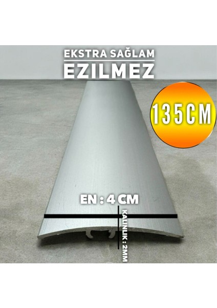 Geniş 4cm Alüminyum Kapı Eşik Profili, 135CM, Ekstra Kalın