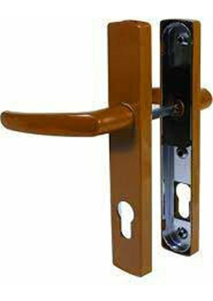 Kahve Rengi Pvc Yale Kapı Kolu, Balkon ve Iç Kapı Için Şık ve Dayanıklı Tasarım