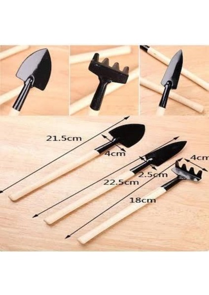 Mini Ahşap Hobi Bahçe Seti 3 Parça, Eğlenceli ve Güzel Bahçe Keyfi Için Idealdir fırsatları