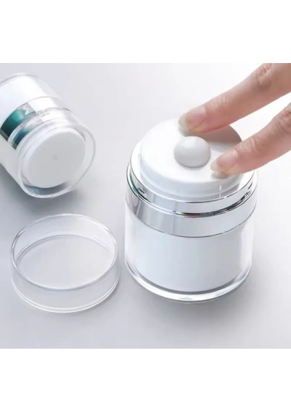 Hijyenik ve Kullanımı Kolay 30ML Beyaz Doldurulabilir Krem Şişesi