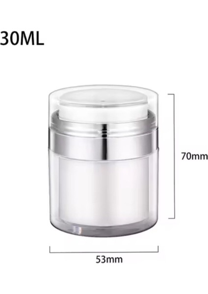 Hijyenik ve Kullanımı Kolay 30ML Beyaz Doldurulabilir Krem Şişesi