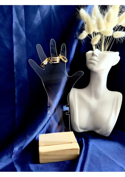 Beyaz Takı Organizeri ve Standı, Yüzük ve Teşhir El Modeli fiyatları