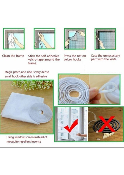 Çift Kanat Cam Pencere ve Kapı Sineklik, Uyumlu ve Koruyucu Tasarım