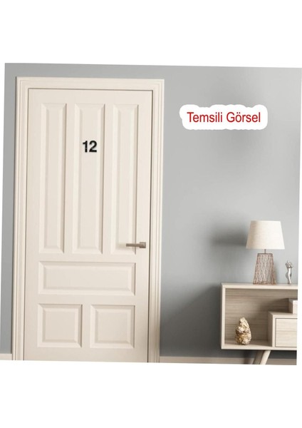 Yapışkanlı Küçük Boy Kapı Numarası, 4 Rakam, Siyah, 50 Mm, 1 Adet fiyatları