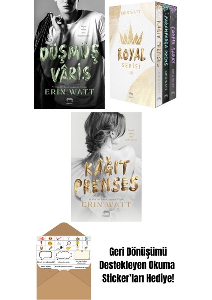 Lekeli Taç – Royal Serisi 4. Kitap + Royal Serisi Kutulu Set (3 Kitap) + Çarpık Saray – Royal Serisi 3. Kitap