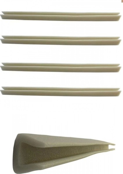 8 Adet Beyaz Kapı Toz Rüzgar Önleyici Isı Yalıtım Süngeri U Geçmeli