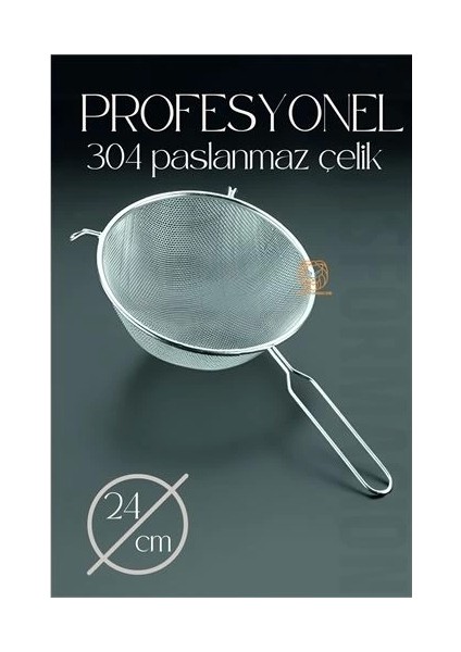 24 cm Süzgeç 304 Paslanmaz Çelik