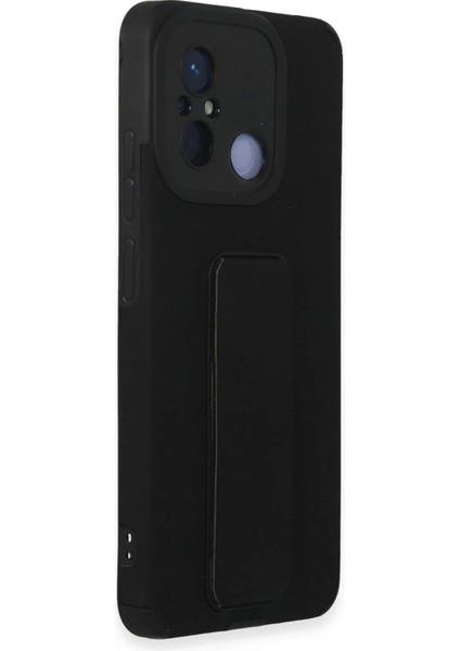 Newface Xiaomi Redmi 12C Kılıf Mega Standlı Silikon - Siyah fiyatları