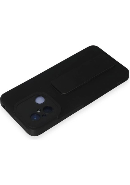 Newface Xiaomi Redmi 12C Kılıf Mega Standlı Silikon - Siyah modelleri