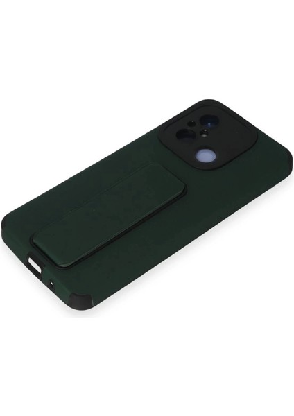 Newface Xiaomi Redmi 12C Kılıf Mega Standlı Silikon - Yeşil fırsatları