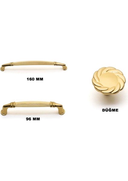 Sarı 160 mm Dolap Çekmece Kulp, Dayanıklı ve Şık Tasarım