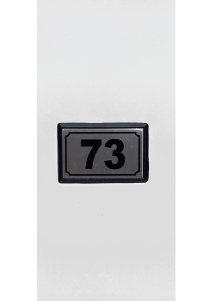 Alüminyum Kapı Numarası 73, Yapışkanlı, Şık ve Dayanıklı Tasarım