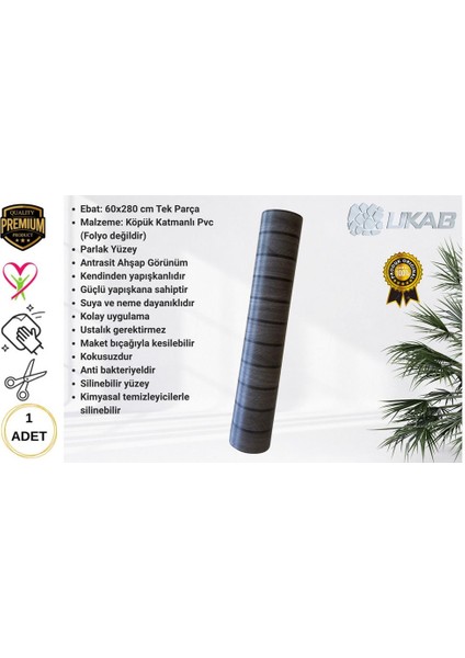 Ahşap Görünümlü Kendinden Yapışkanlı Akustik Duvar Paneli 60X280 cm Kahverengi modelleri