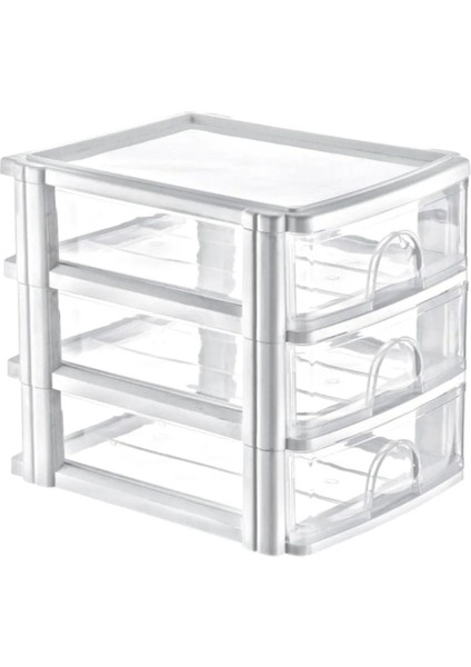 Büyük Çok Renkli Çekmeceli Saklama Kutusu Seti 3'lü fiyatları