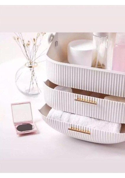 Şık Gri Çekmeceli Makyaj Düzenleyici Organizer, Temiz ve Kullanışlı Tasarım fırsatları