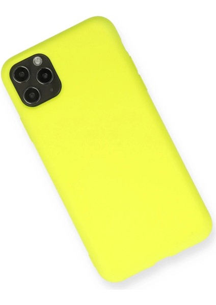 Newface iPhone 11 Pro Max Kılıf Nano Içi Kadife Silikon - Sarı fiyatları