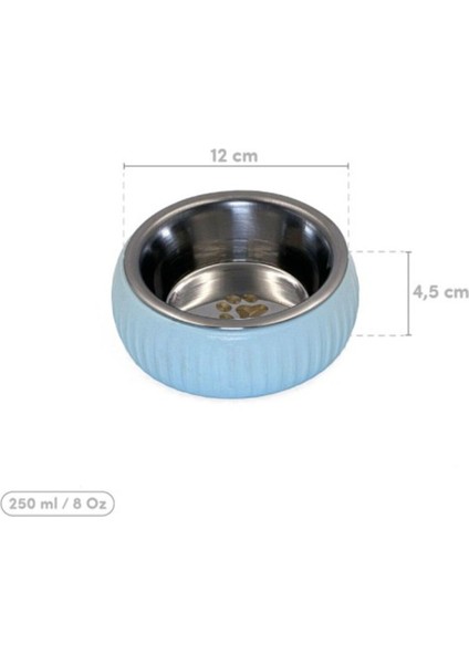 Mavi Organik Seramik Mama Kabı, Sağlıklı ve Şık Evcil Hayvan Yemeği Kabı modelleri