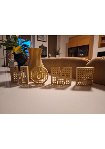 Modern Bej Ahşap Yazılı Dekoratif Hazeran, Şık ve Sıcak Ev Atmosferi Için. fiyatları