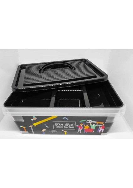 Pratik ve Şık Çok Bölmeli Taşınabilir Takım Çantası