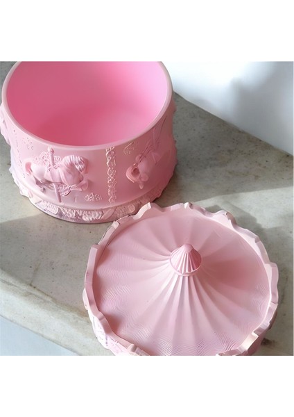 Pastel Pembe Takı ve Mücevher Kutusu 12X10 cm - Zarif ve Şeffaf Organizer fiyatları