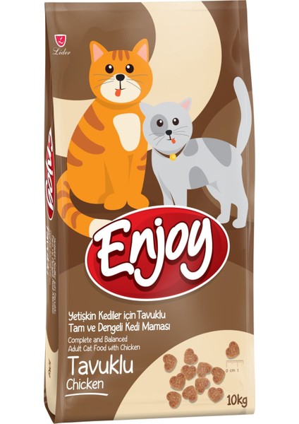 Tavuklu 10 kg Yetişkin Kedi Maması, Kapalı Paket, Sağlıklı ve Lezzetli Seçenek