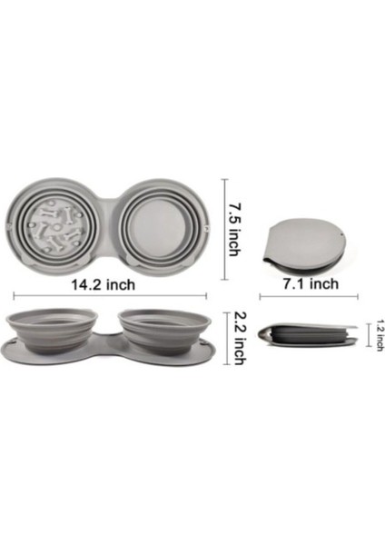 Katlanabilir Ikili Mama ve Su Kabı, Pratik ve Kullanışlı Evcil Hayvan Kabı indirimleri