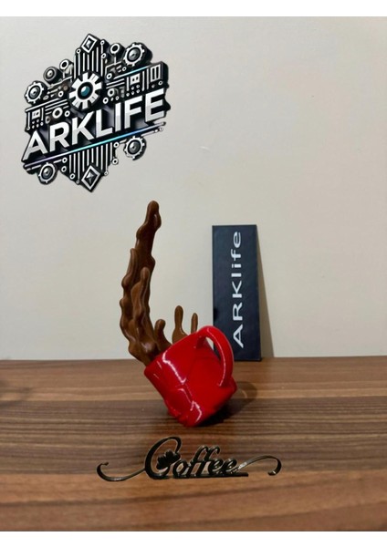 Çiftli Renkli Kahve Temalı 3D Dekoratif Figür ve Biblo Seti indirimleri