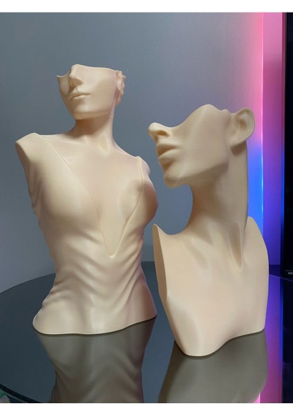 Bej 4'lü Takı ve Makyaj Organizer Seti, Şık ve Fonksiyonel Dekoratif Manken Standı modelleri