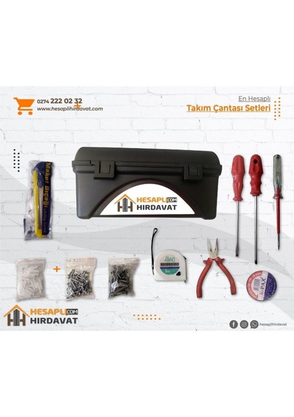 Çok Parçalı Eko Takım Sandık Seti, 11 Çeşitli, 208 Parça, Pratik ve Şık Tasarım