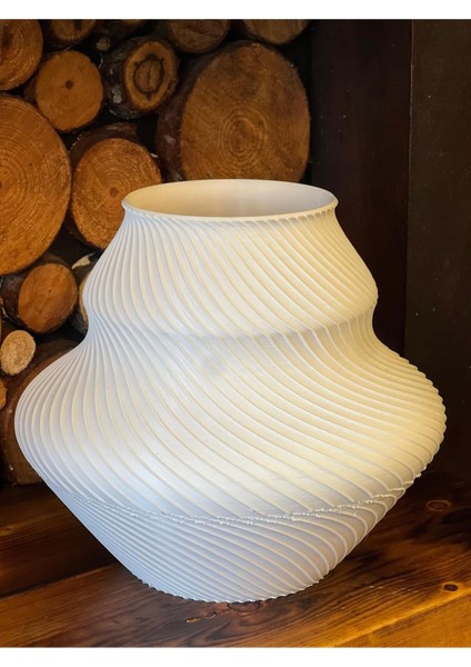 Şık Beyaz Dekoratif Obje 18X20 Cm, Vazo ve Saklama Için Uygun
