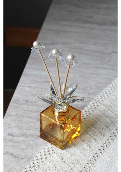 Altın Detaylı Kristal Taşlı Koku Şişesi Çubuklu Aksesuar indirimleri