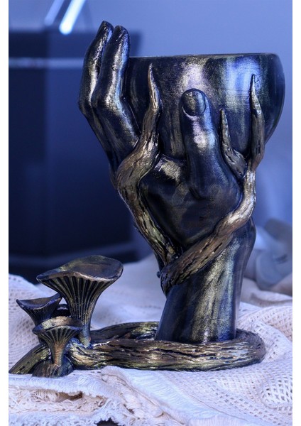 Turuncu 3D Baskılı Doğal Görünümlü Saksı, 25CM, Dekorasyon Için Mükemmel Seçenek